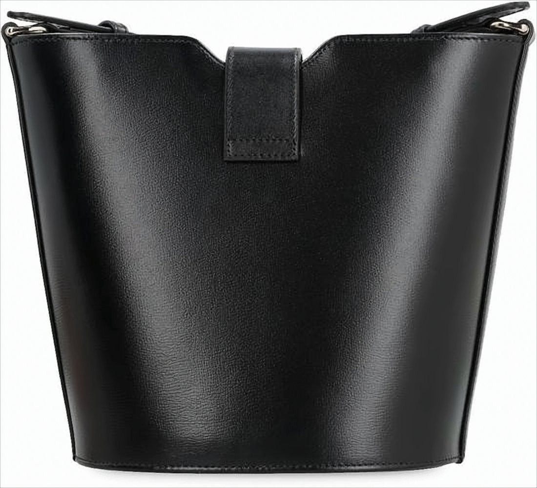 Gucci Structured Black Leather Shoulder Bag