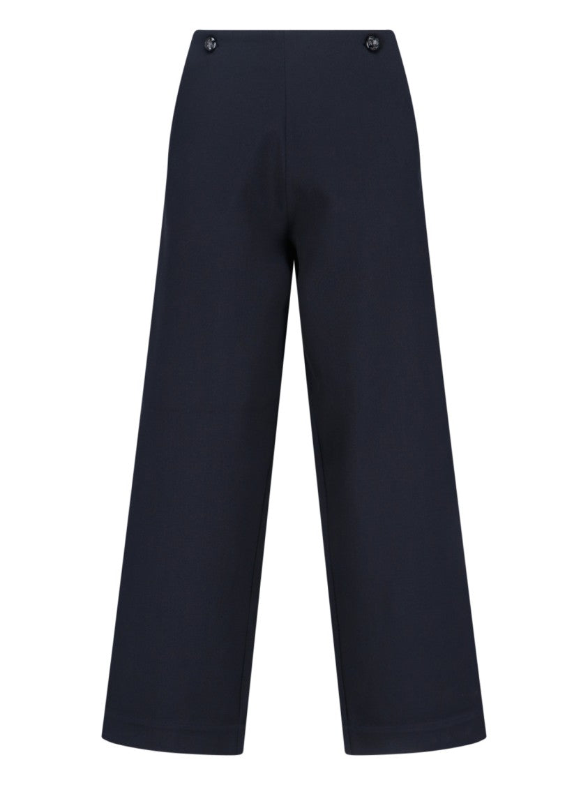 Sibel Saral Cropped Wide-Leg Trousers With Button Details