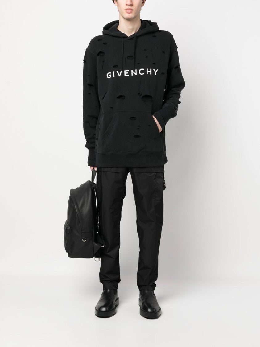 Givenchy 4G-Buckle Black Straight-Leg Cargo Trousers