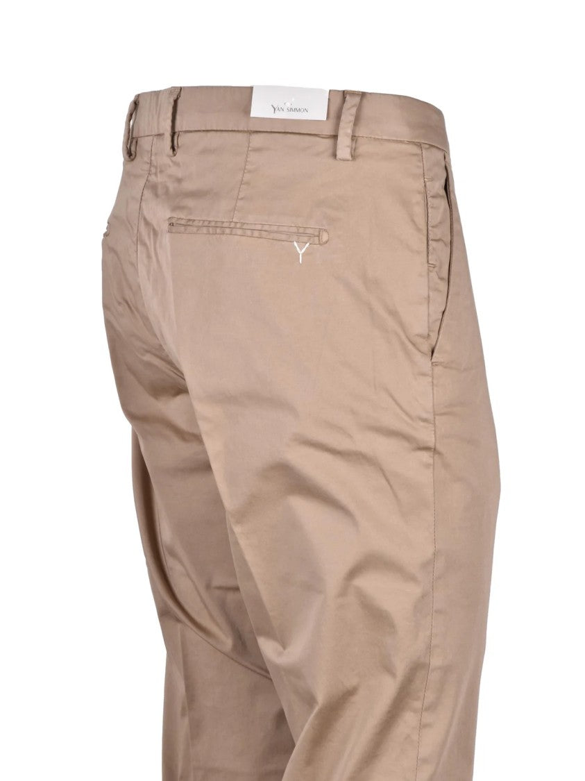 Yan Simmon Yan Simmon Cotton Stretch Trousers - Turquoise