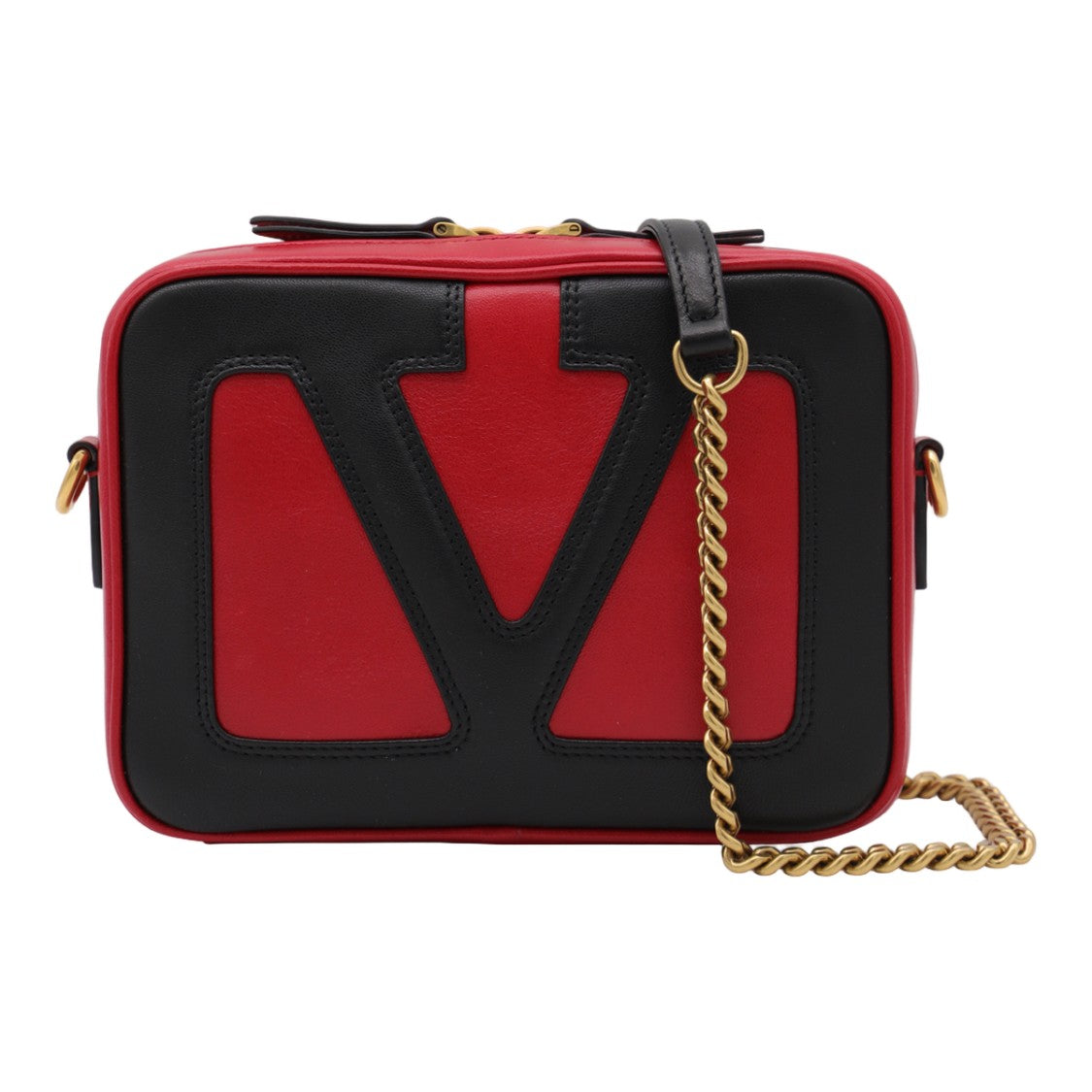 Valentino Garavani Rectangular Crossbody Bag With Gold-Tone Chain Strap