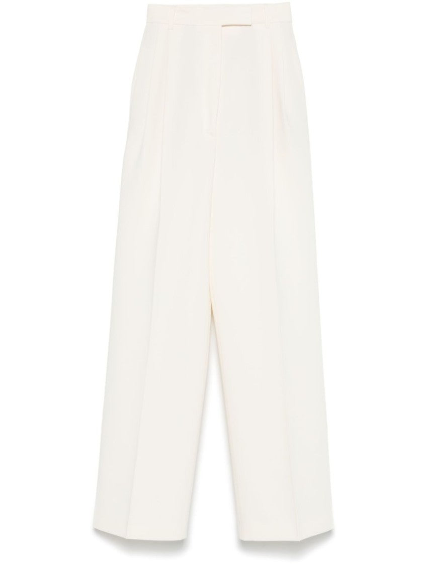 Róhe White High-Waisted Tailored Trousers
