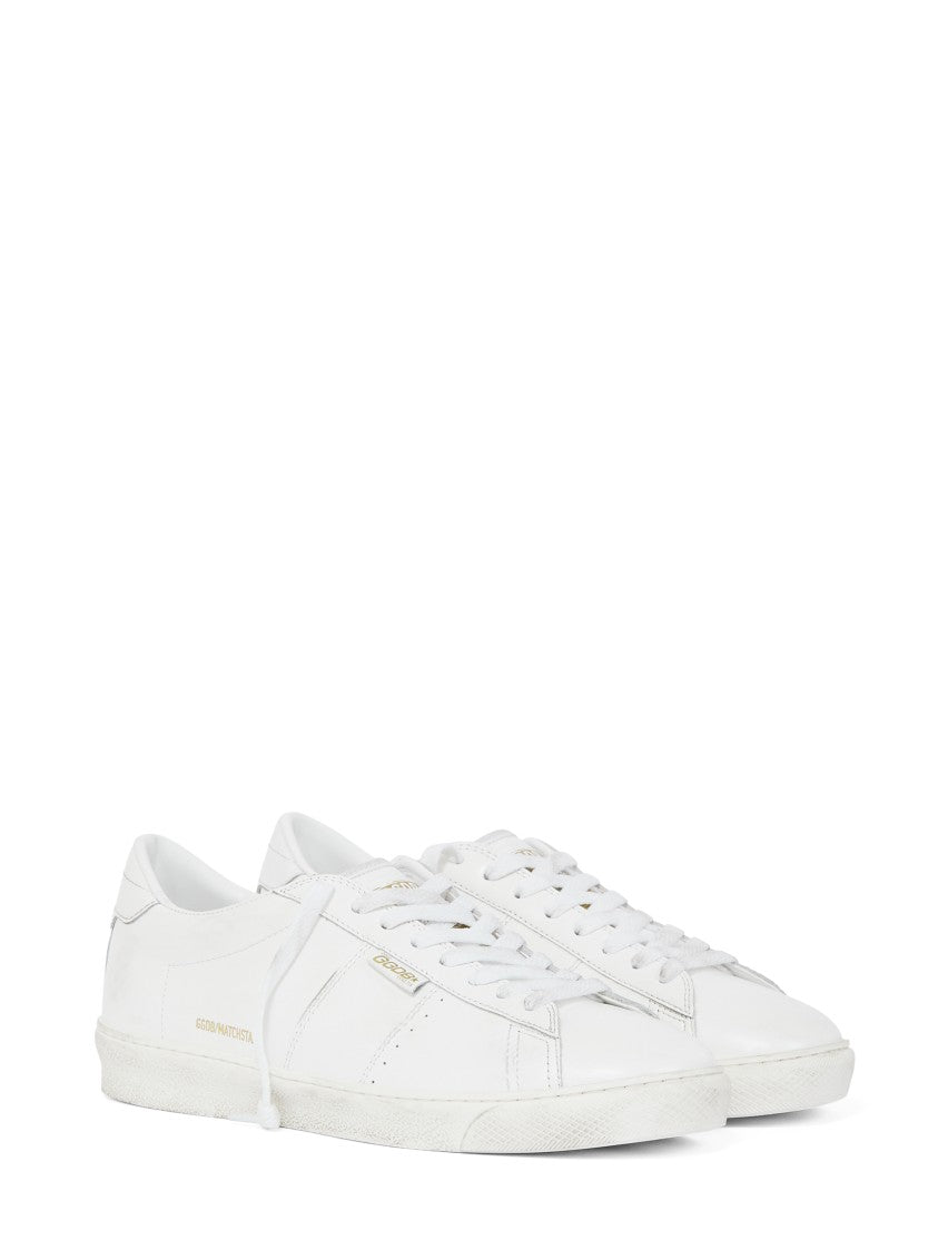 Golden Goose Shiny Leather Sneakers With Polished Upper