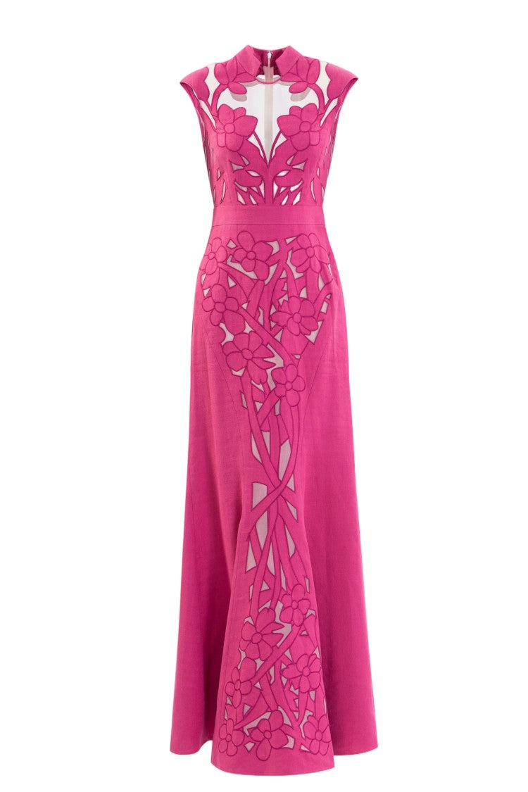 Saiid Kobeisy Cut-Out Linen Dress