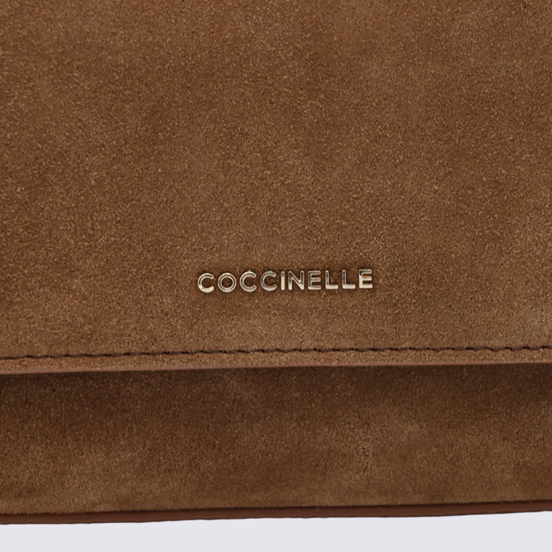 Coccinelle Structured Suede Handbag With Flap Closure