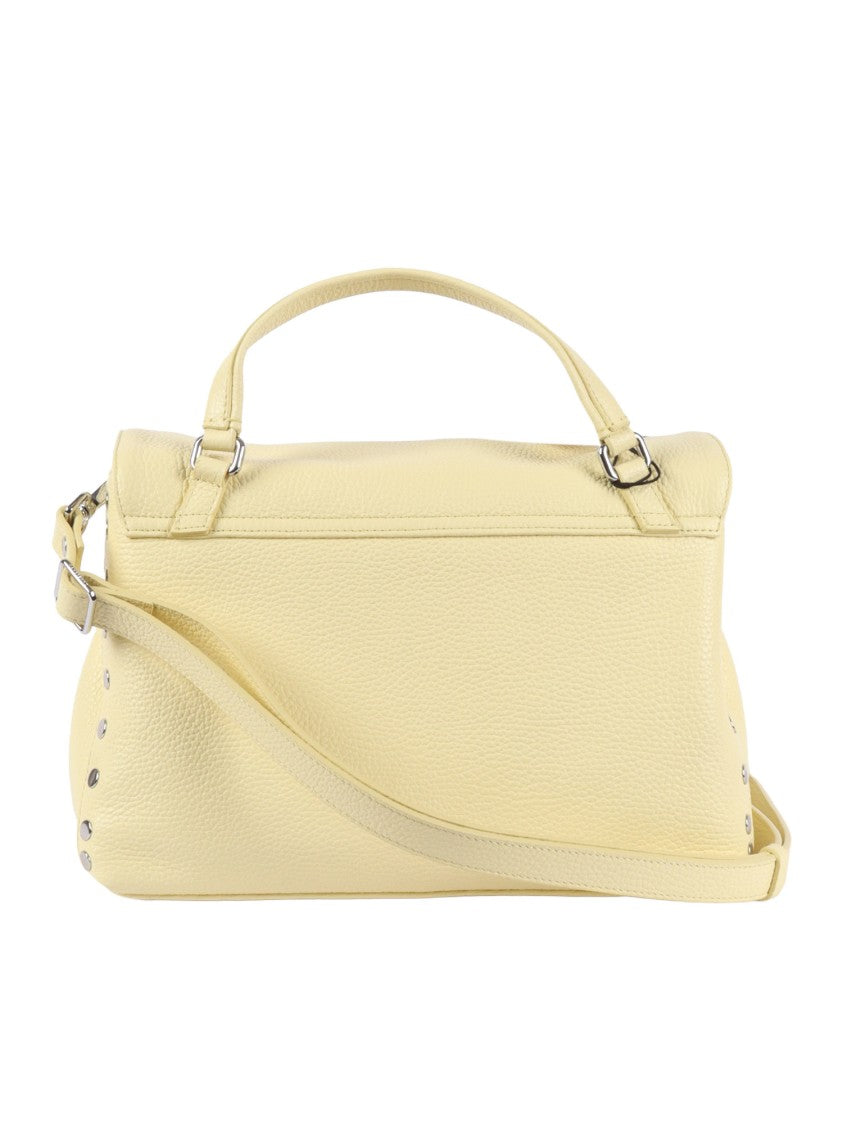 Zanellato Srl Yellow Zibibbo Daily Pebbled Leather Shoulder Bag