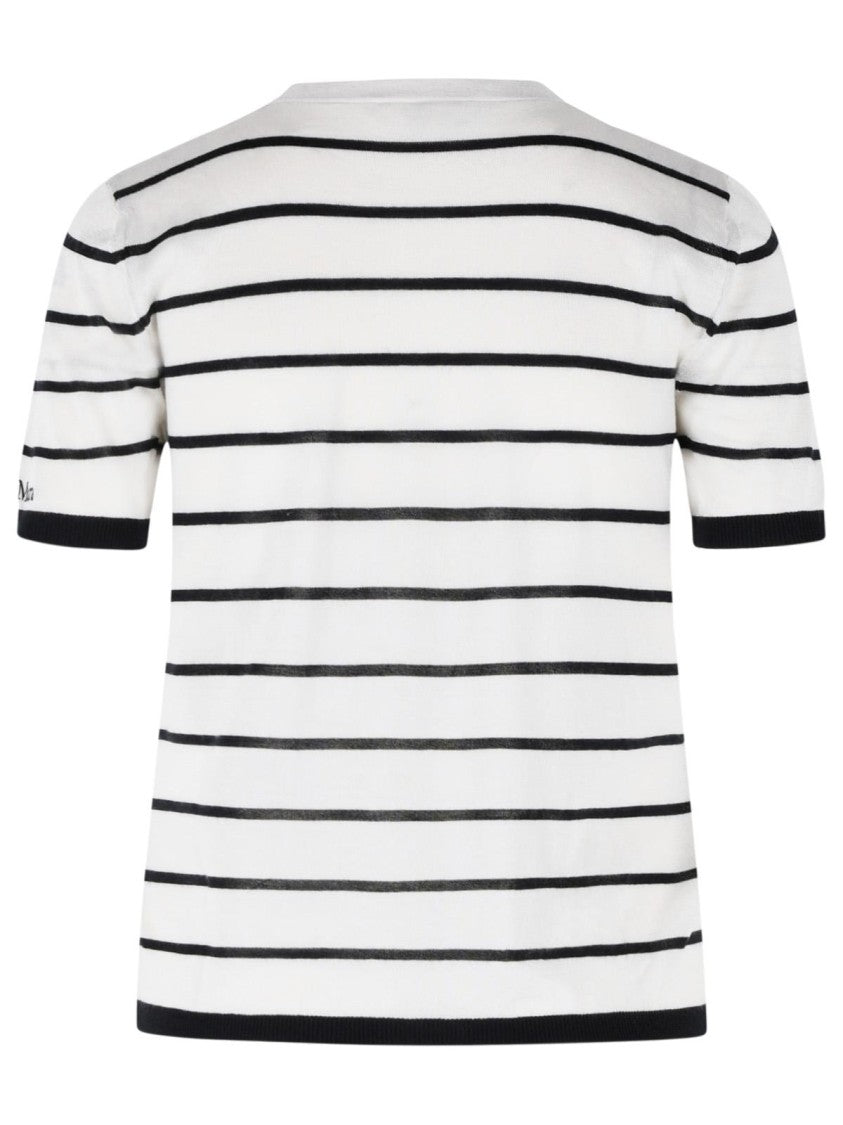 Max Mara 'Favetta' Cashmere And Cream Silk T-Shirt