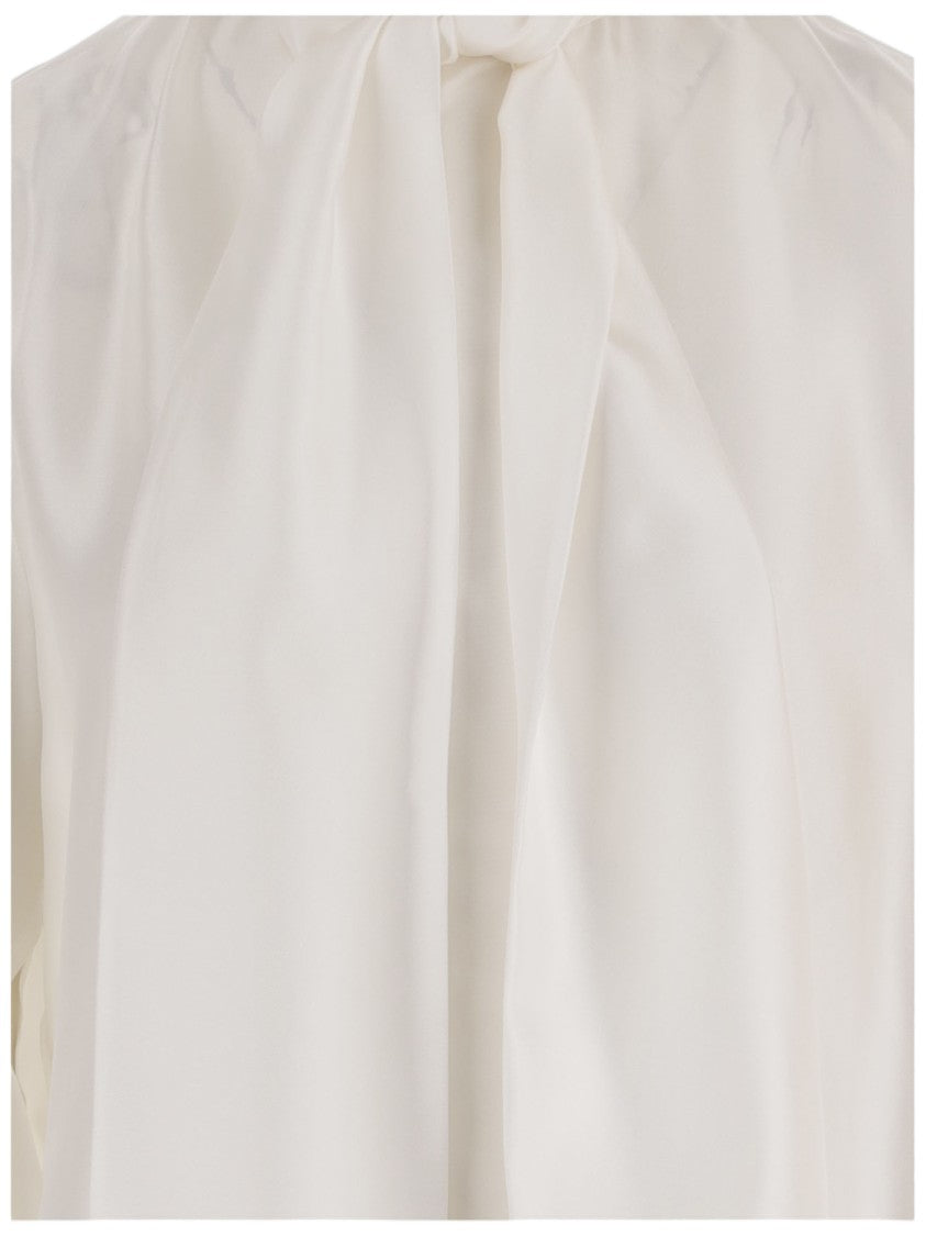Sa Su Phi Ivory Bow Front Silk Shirt