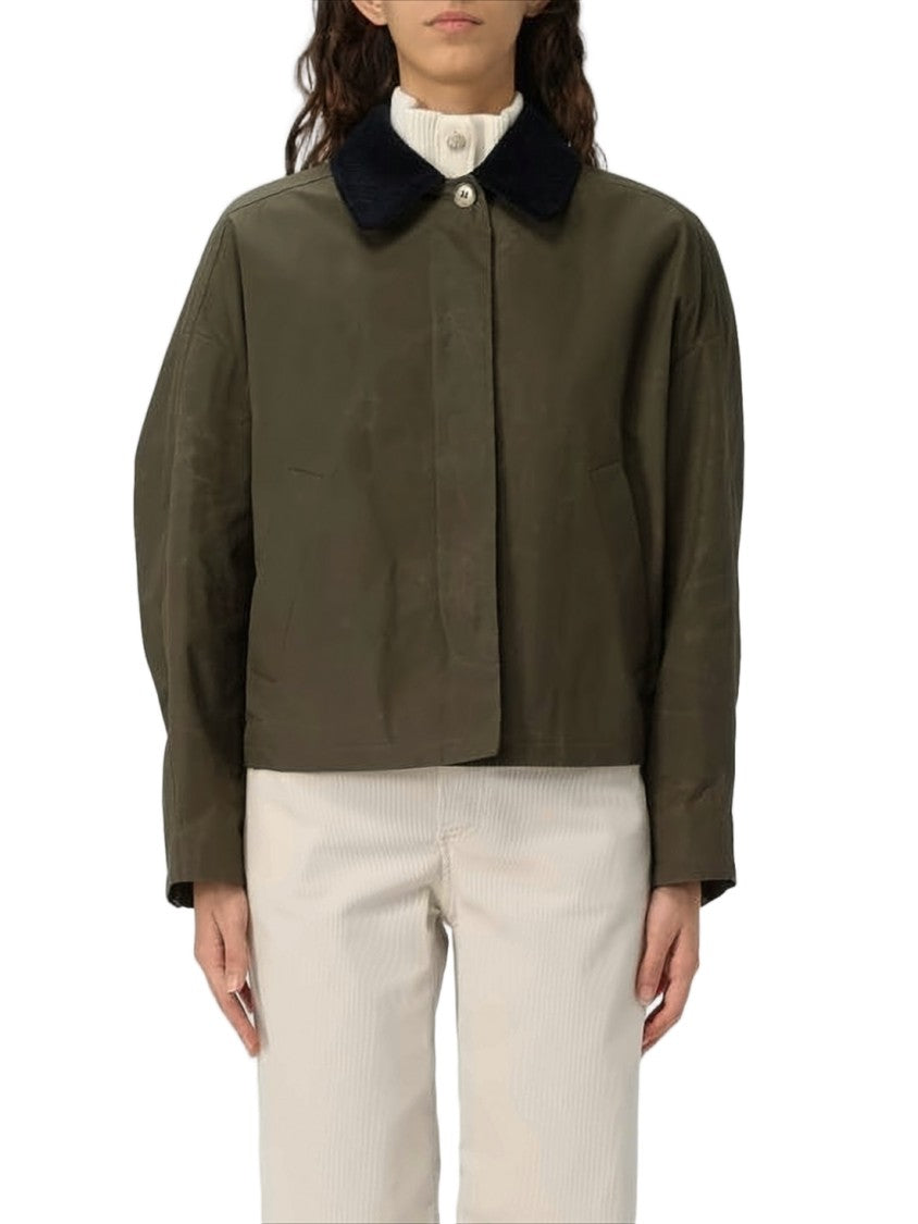 A.P.C. Cropped Boxy Jacket With Button-Up Front