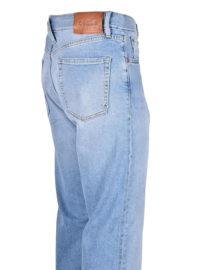 Cycle Light Blue Regular Straight Paper-Blend Jeans
