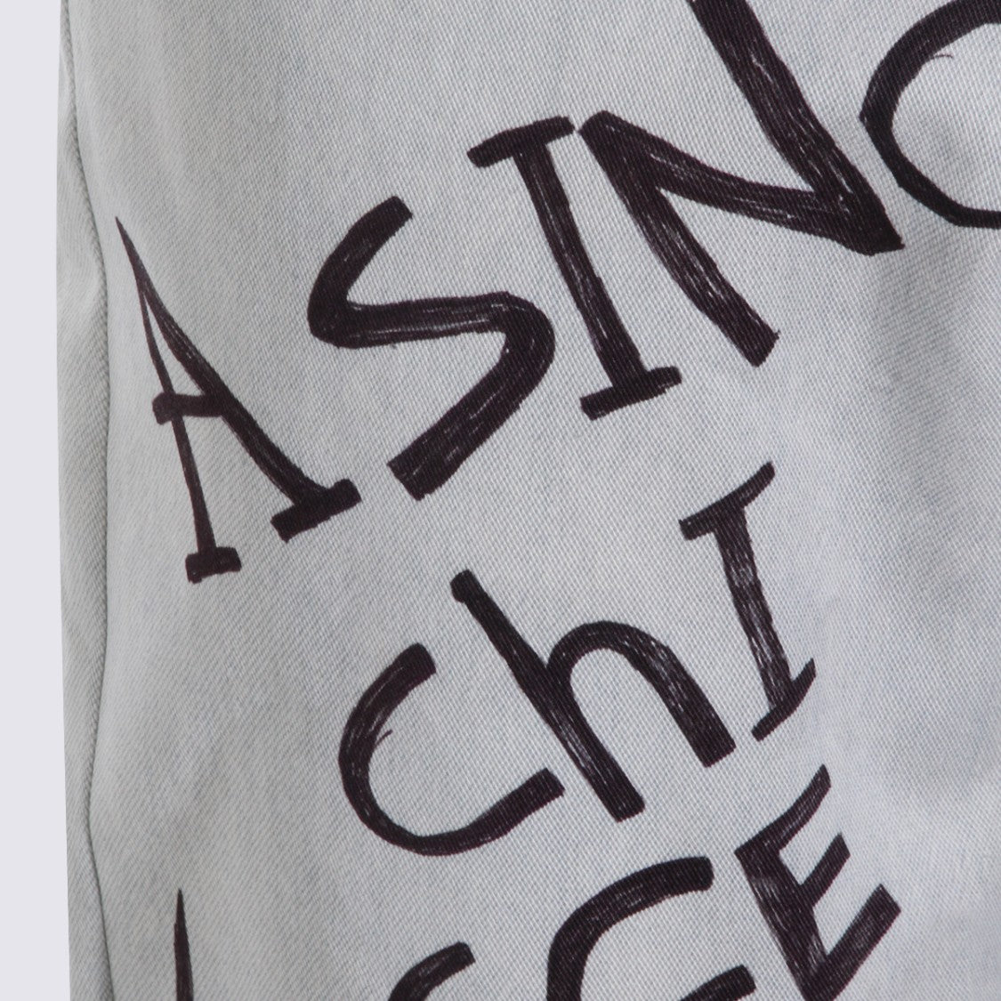 Moschino White Jeans With Graffiti-Inspired Artwork