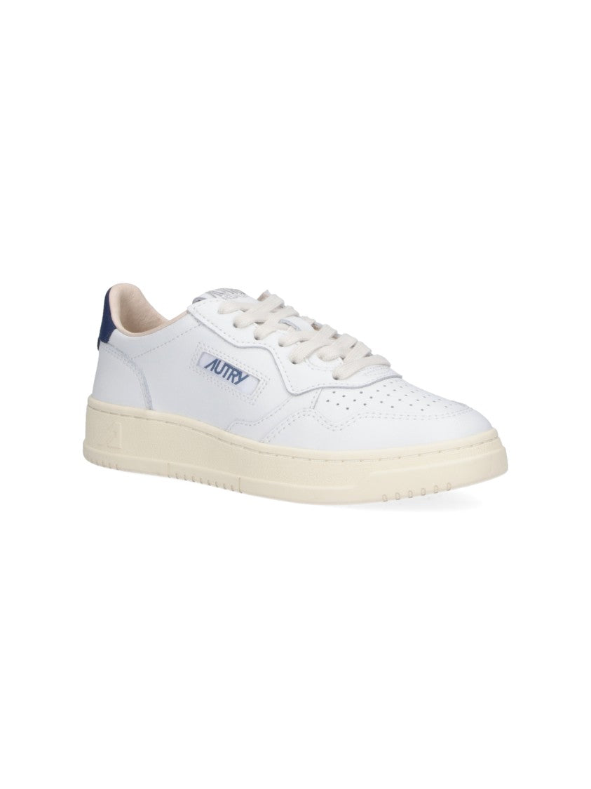Autry Low-Top Sneakers With Perforated Detailing And Navy Accents