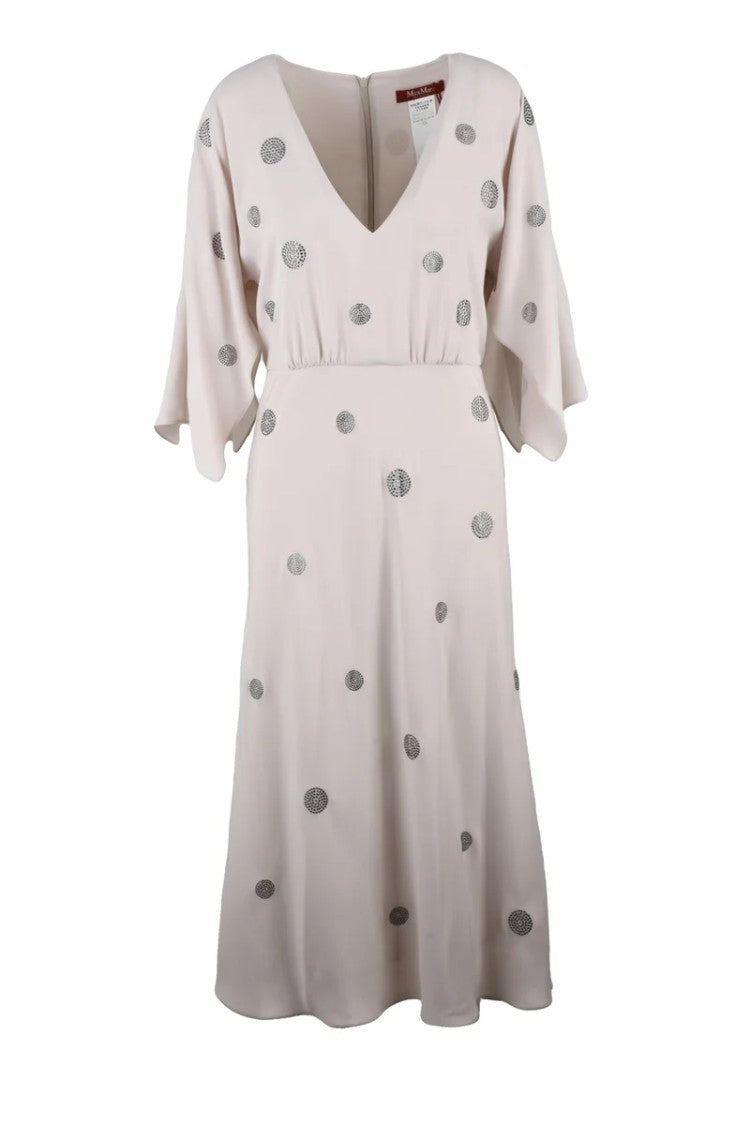 Max Mara Long Spider Dress - Light Grey