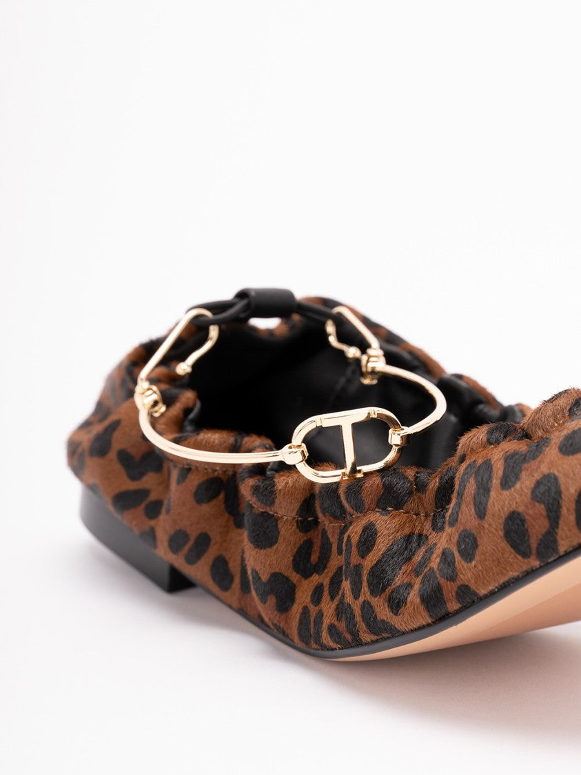 Twin-Set Rounded Toe Ballerinas With Flat Soleupper