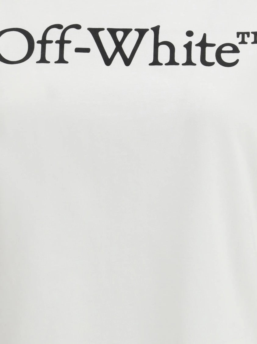Off-White White Big Logo Bookish Cotton T-Shirt