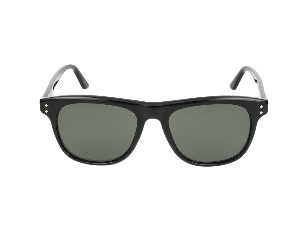 Gucci Black Diamond Accents Square Frame Acetate Sunglasses