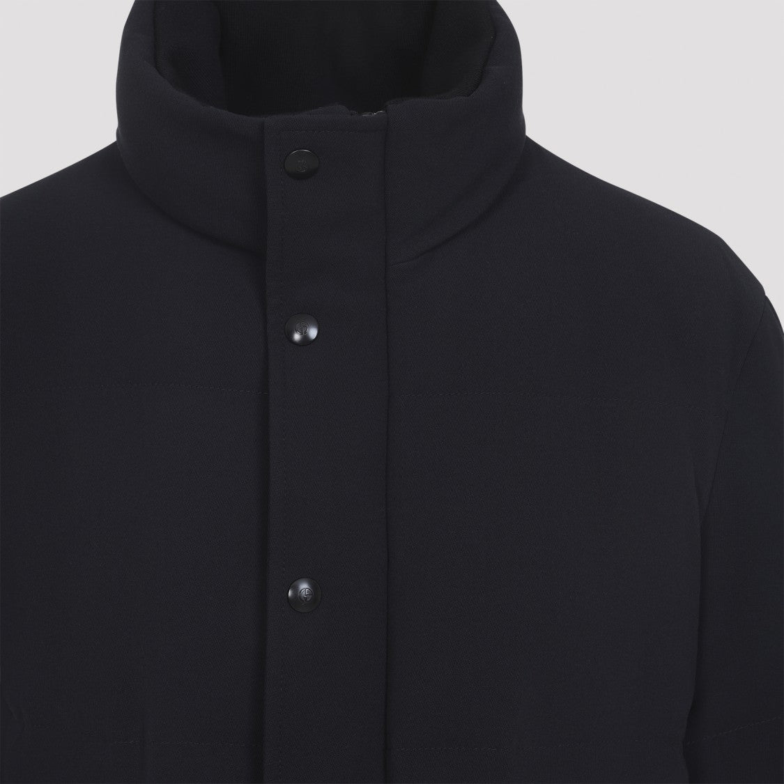 Giorgio Armani Dark Blue Virgin Wool Quilted Jacket