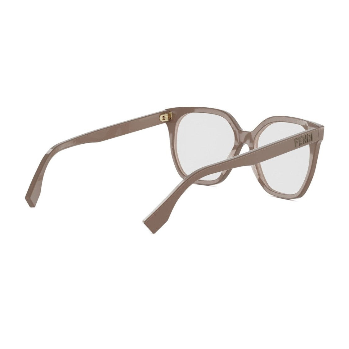 Fendi Brown Lettering Acetate Square Sunglasses