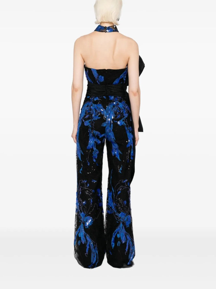 Saiid Kobeisy Embroidered Strapless Jumpsuit