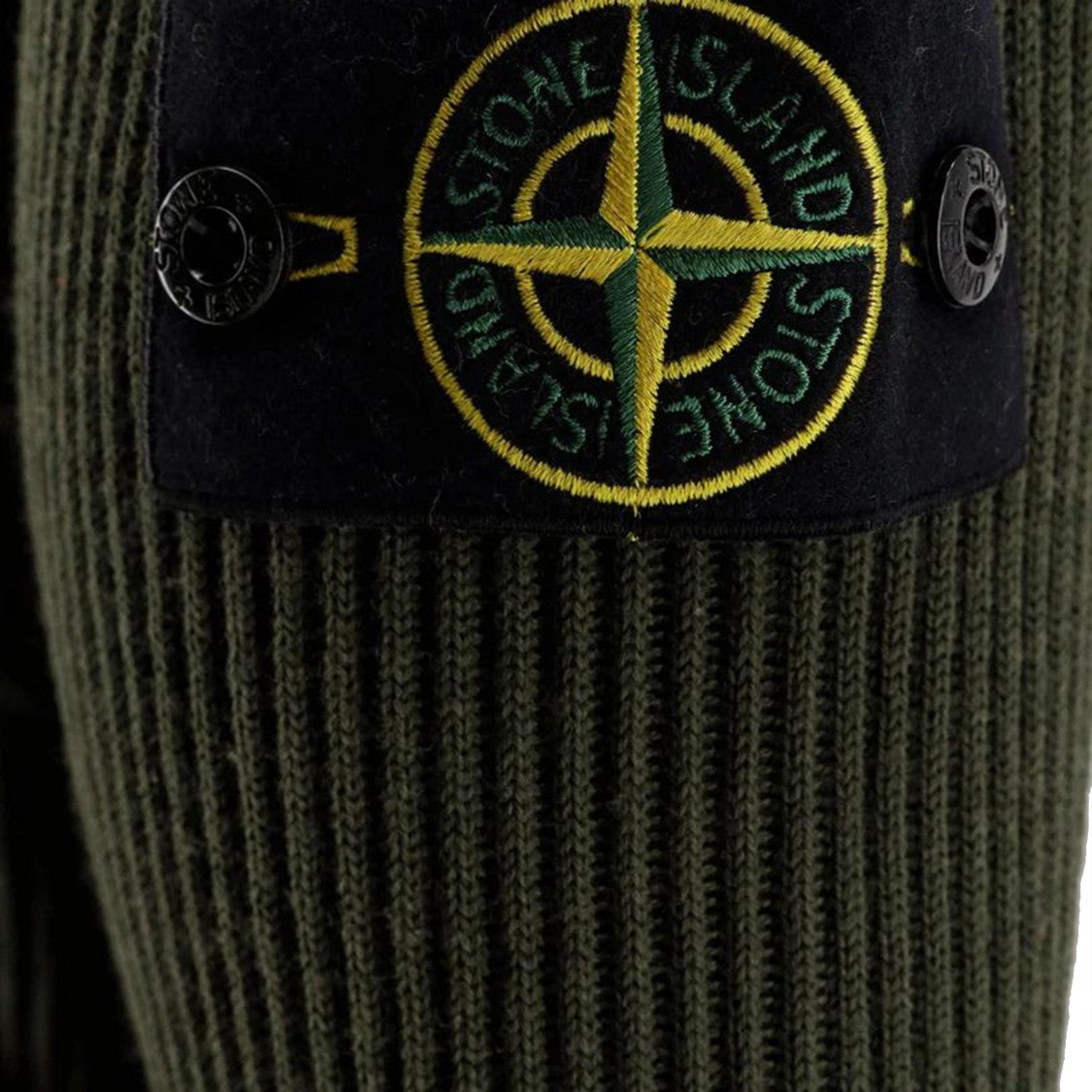 Stone Island Ribbed Knit Sweater With Crew Neckline