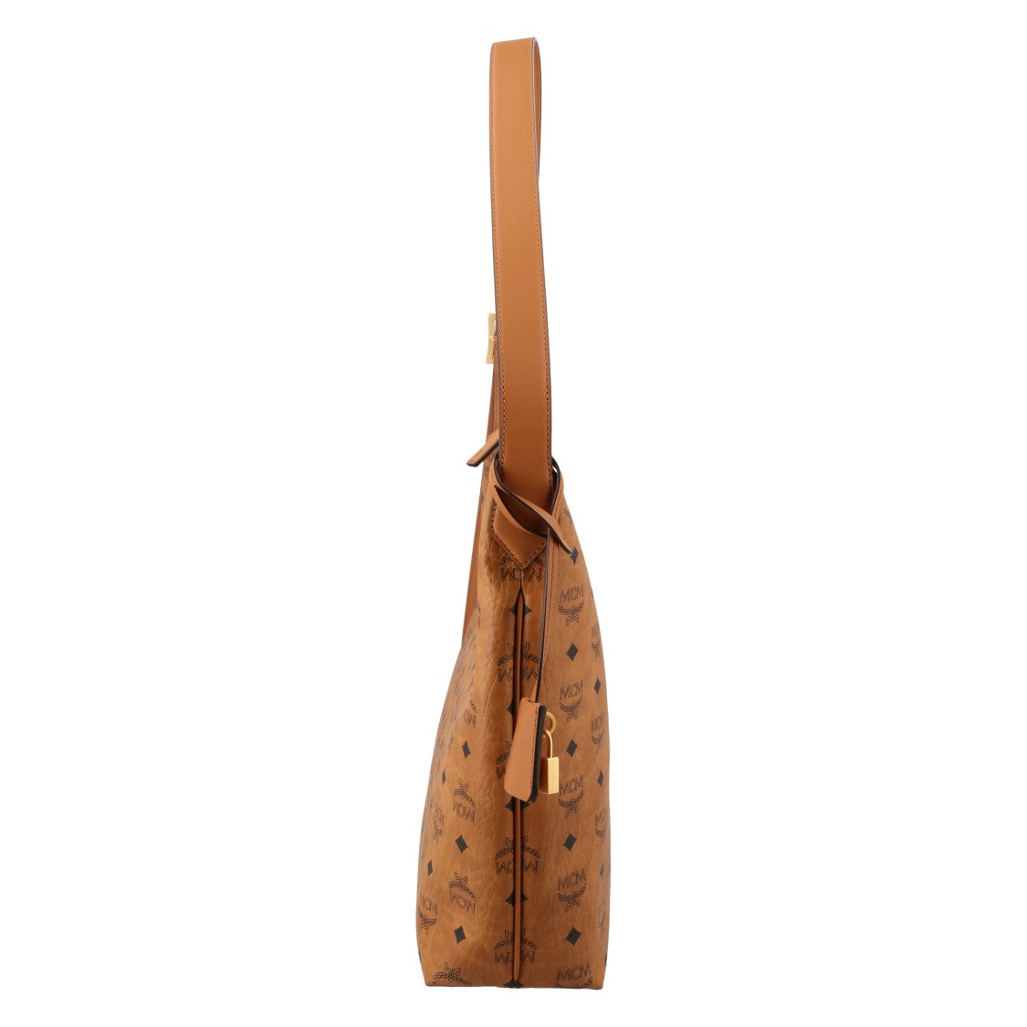 Mcm Large Aren Hobo Bag In Cognac Visetos Monogram