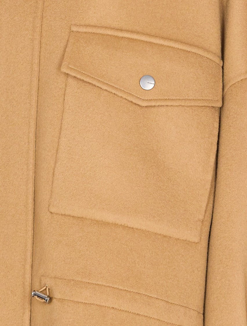 Pinko Camel-Colored Tailored Coat With Classic Silhouette