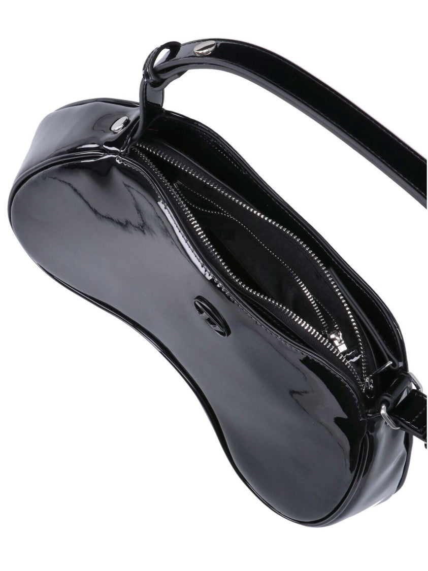 Diesel Black Faux Leather Play Shoulder Bag