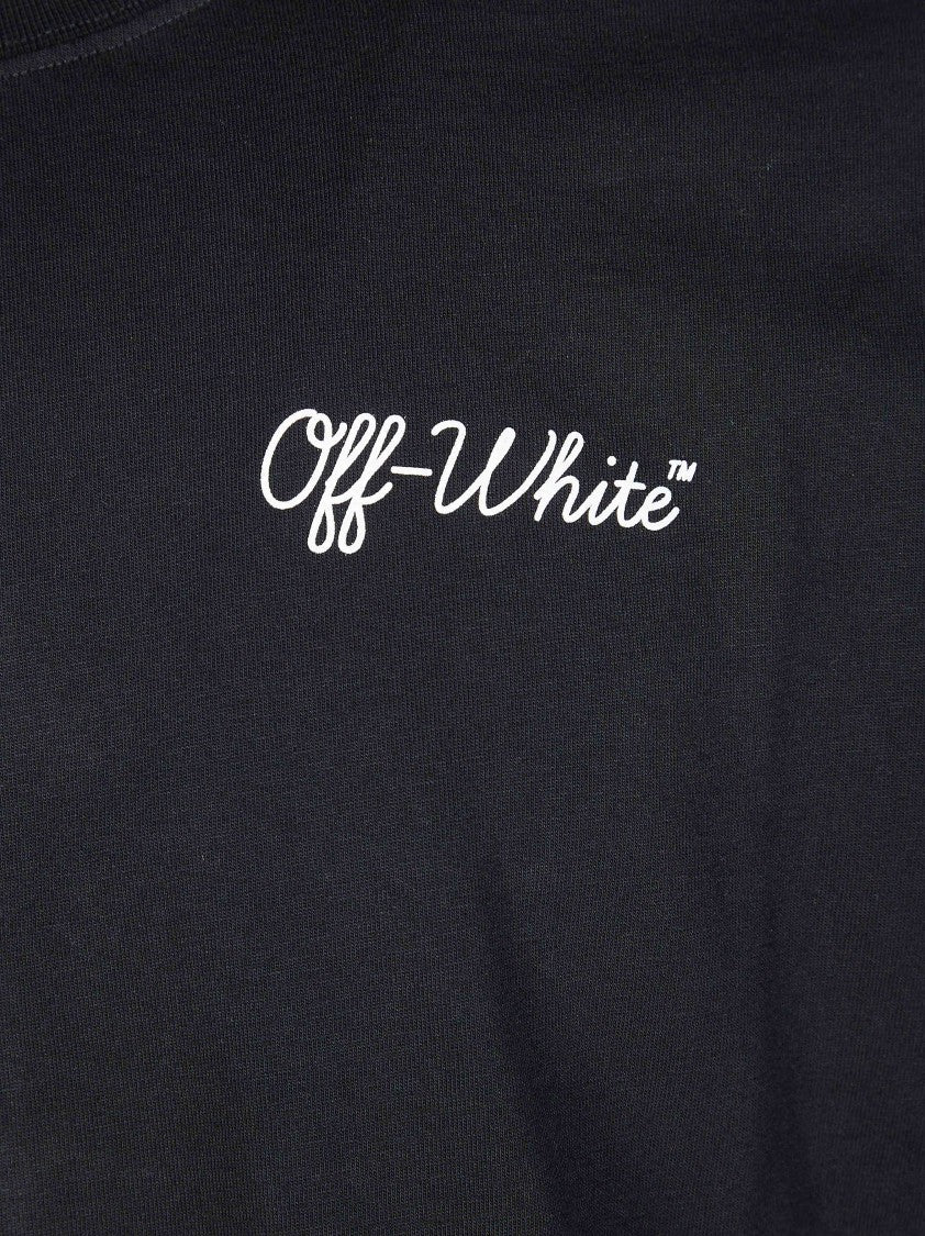 Off-White Black Script Logo Boxy Crew T-Shirt
