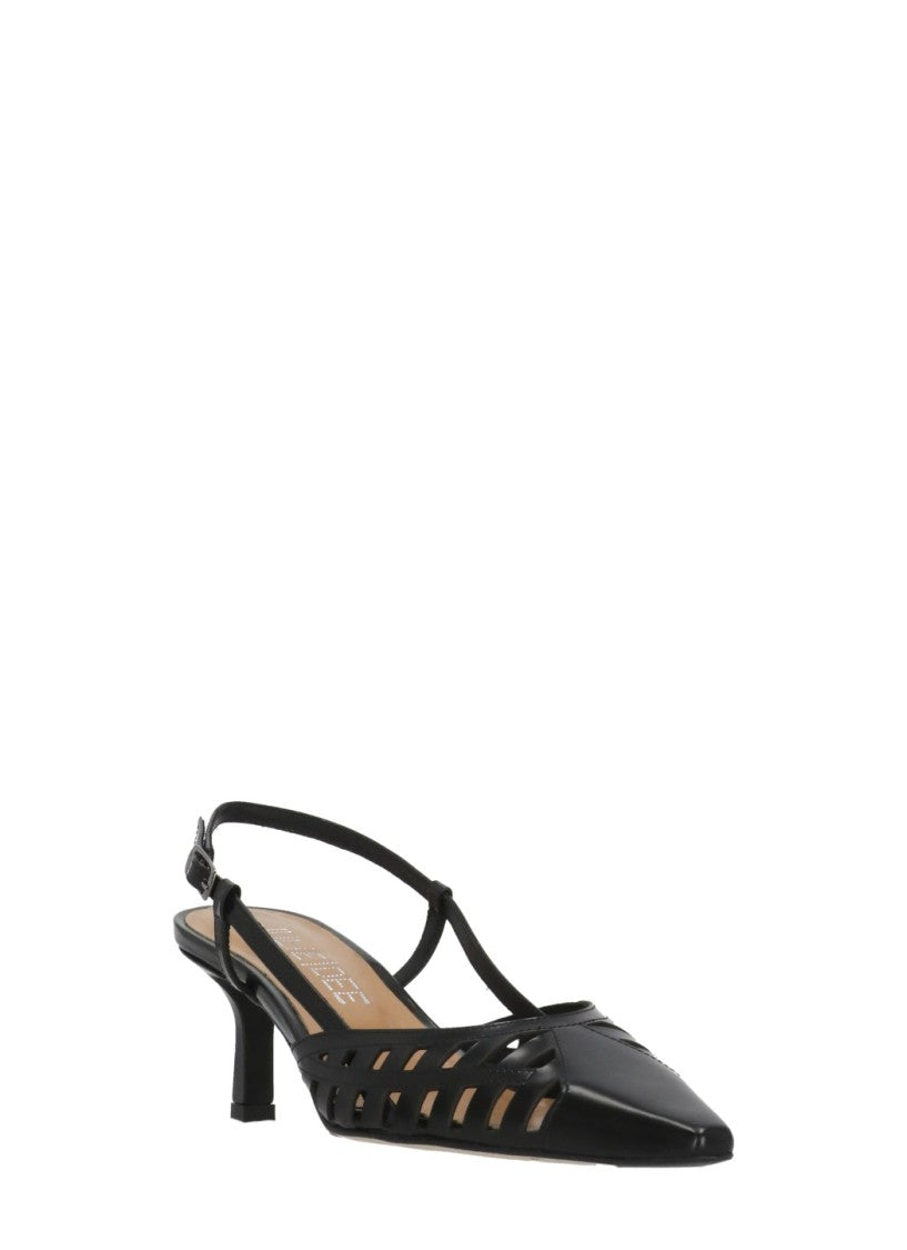 Juilie Dee Black Julie Dee Cut-Out Mules