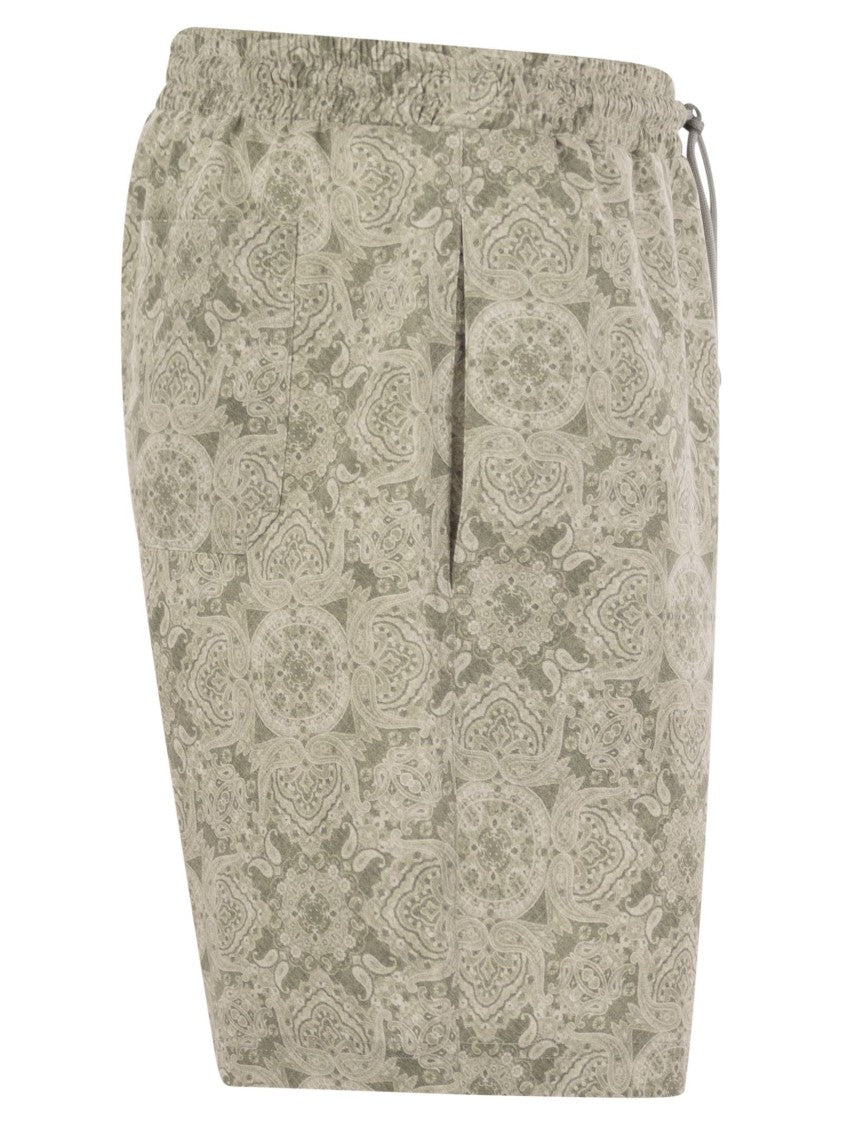 Brunello Cucinelli Beach Swimsuit With Paisley Design