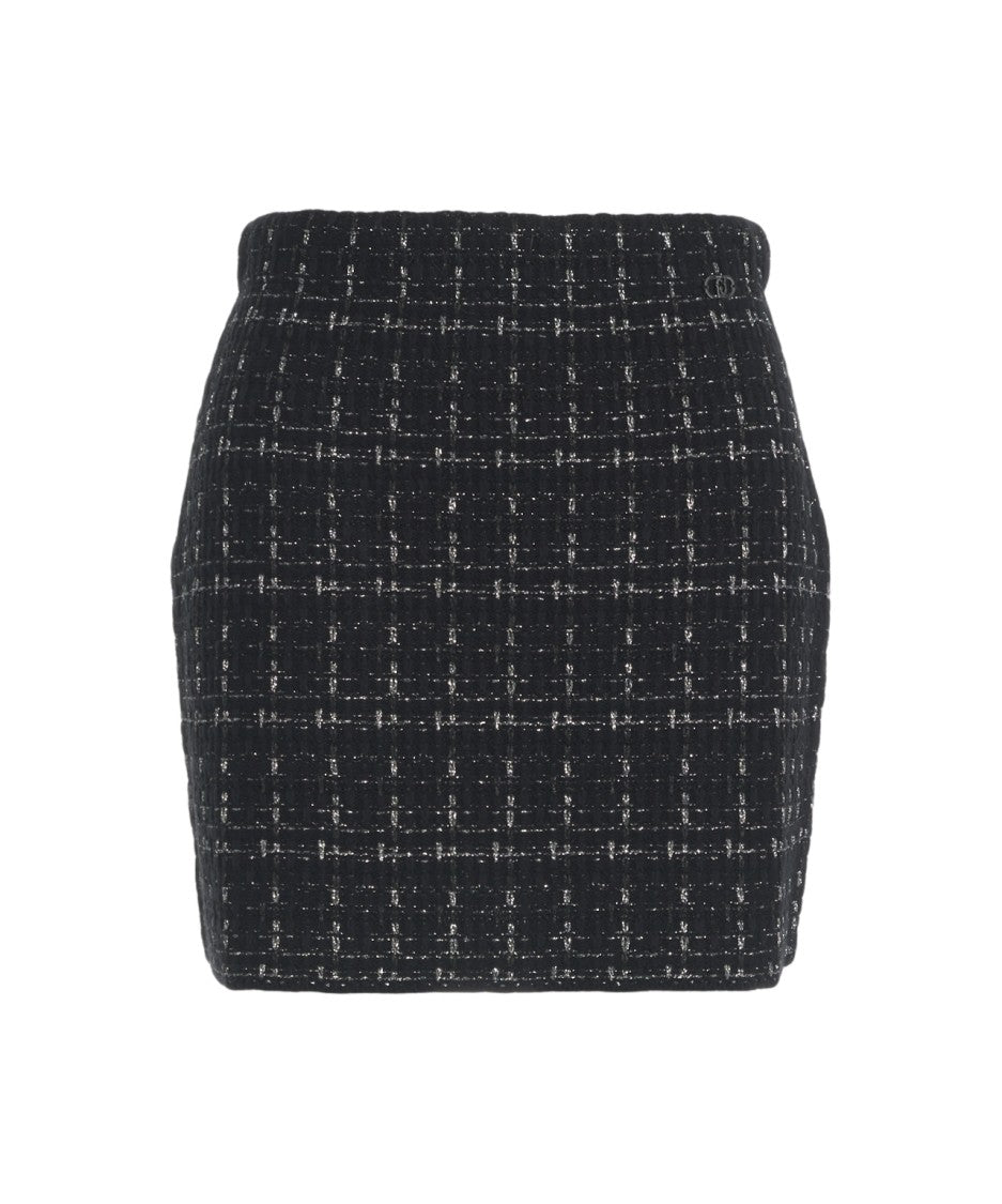 Liu Jo Tweed Mini Skirt With Textured Design