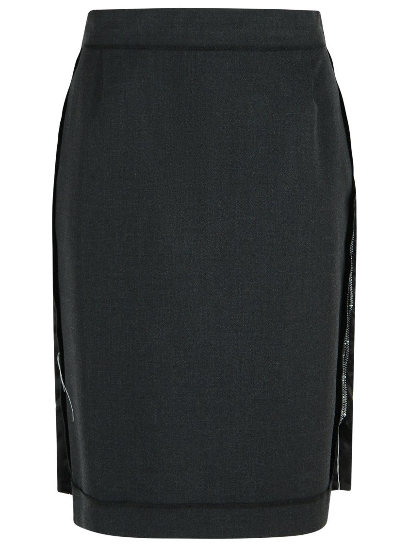 Maison Margiela Graphite Wool Blend Skirt