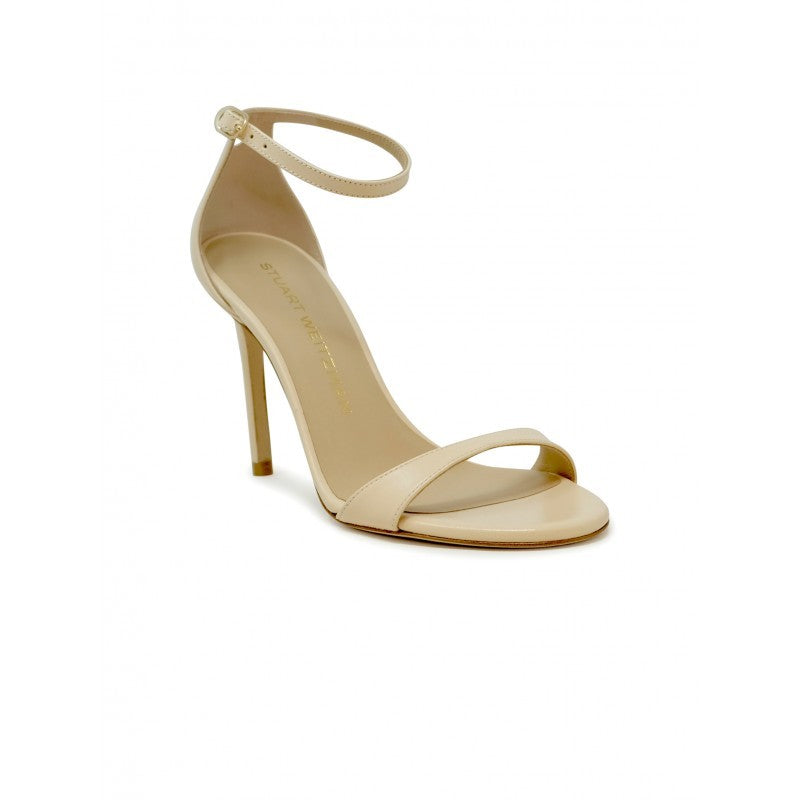 Stuart Weitzman Ivory Leather Nudist Ii 100 Sandals