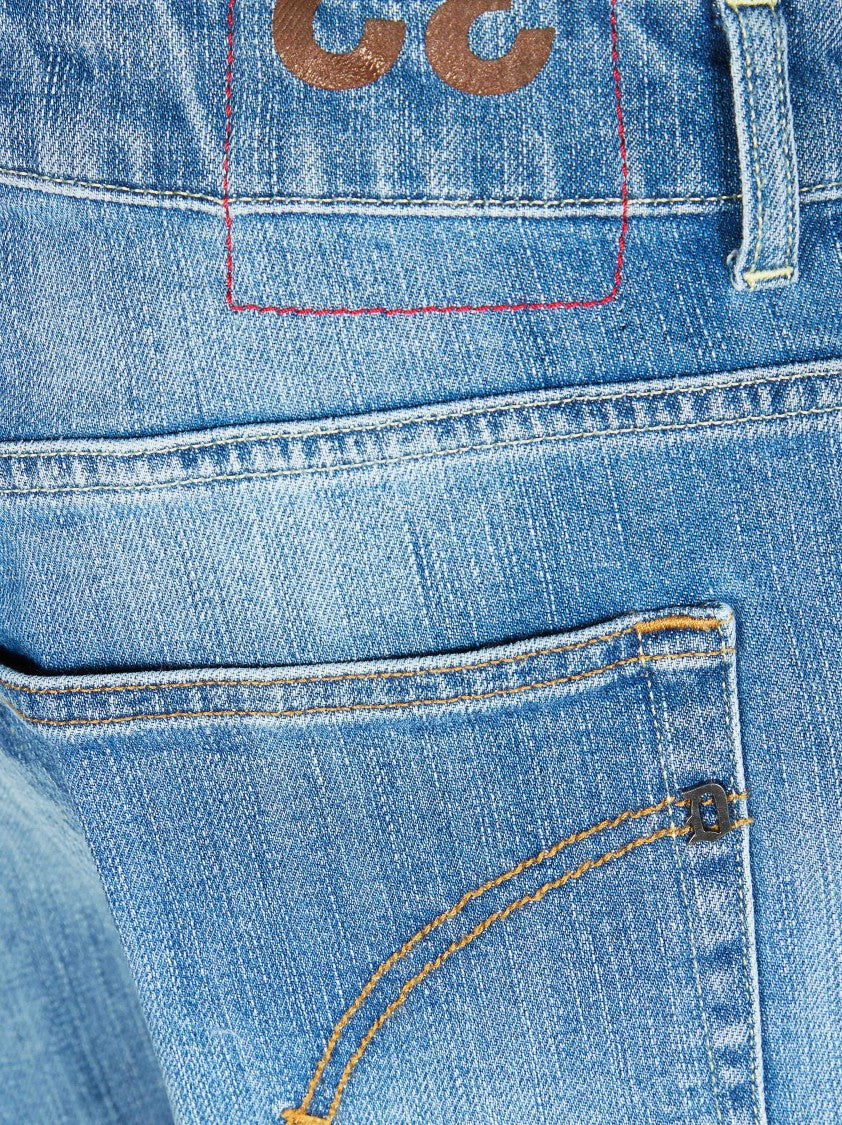 Dondup Light Blue Denim Distressed Shorts