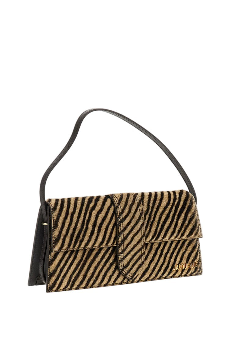 Jacquemus Le Bambino Long Zebra Pony-Effect Leather Shoulder Bag