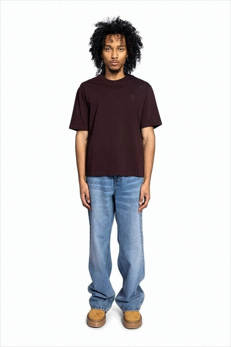 Ami Paris Boxy-Fit Short-Sleeved T-Shirt With Embroidered Logo