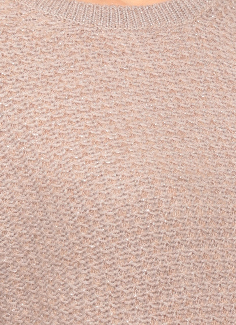 Fabiana Filippi Brown Lurex Wool-Blend Sweater