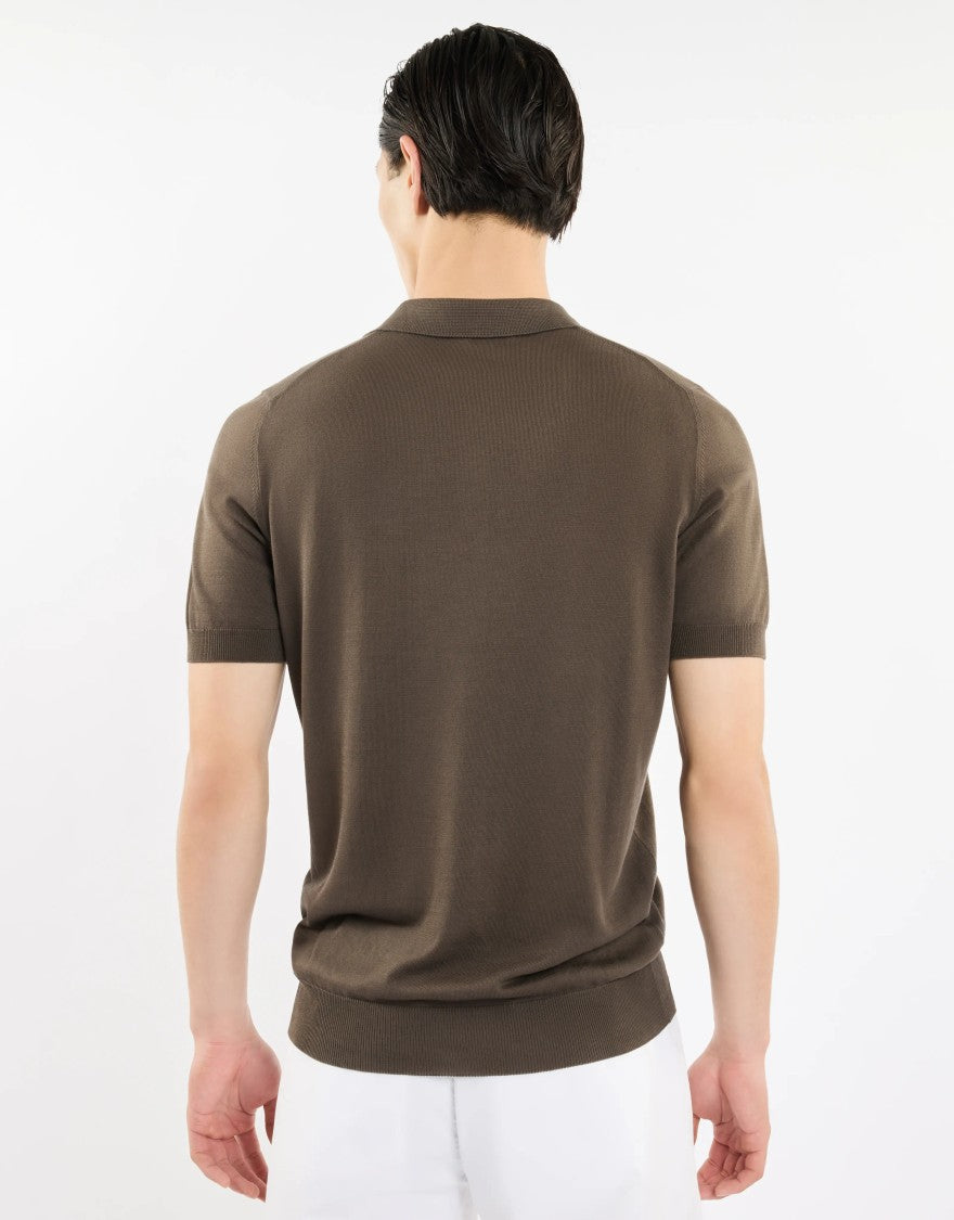 Fay Short-Sleeve Polo Shirt With Classic Collar