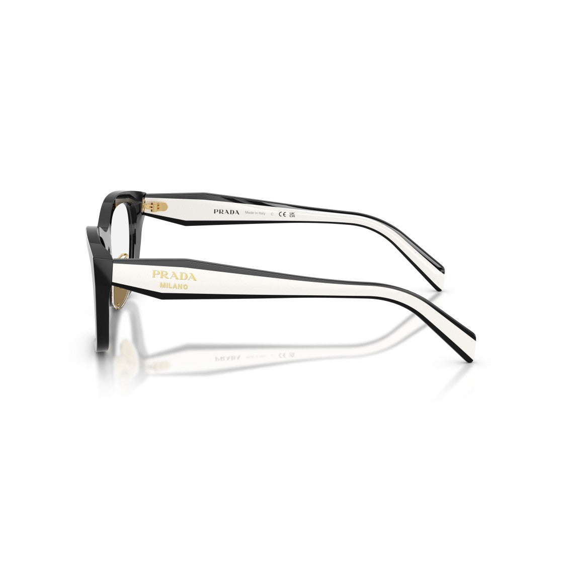 Prada 0Pr D11vd Angular Cat-Eye Acetate Eyeglasses