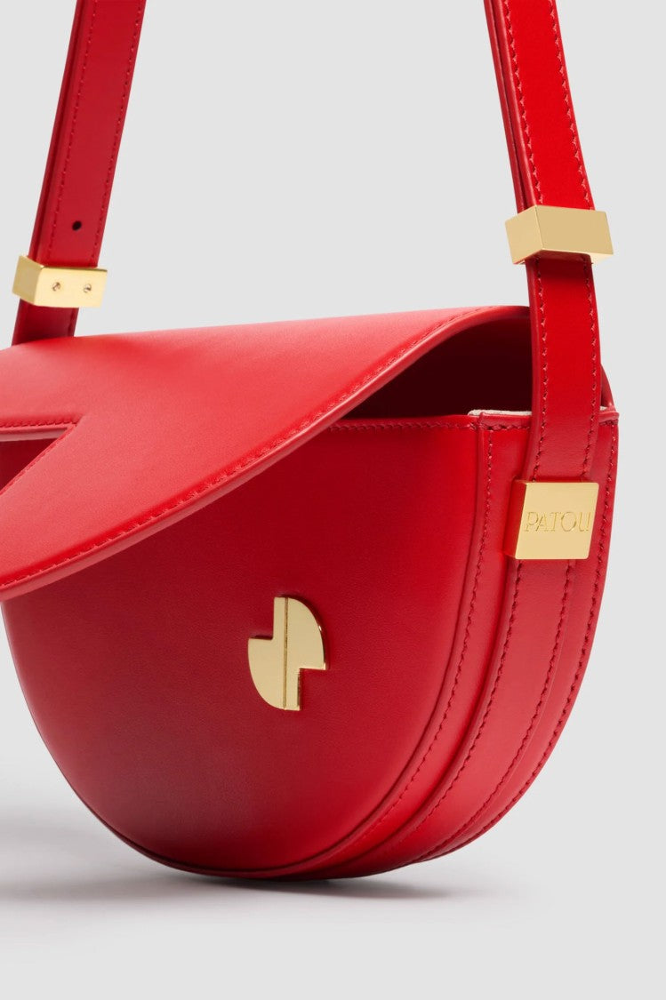 Patou Half-Circle Leather Handbag