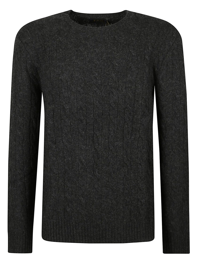 Polo Ralph Lauren Round Neck Cable Knit Sweater With Ribbed Details