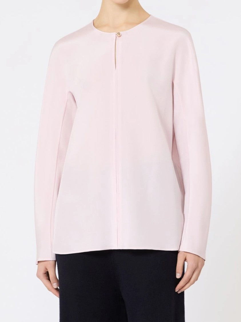 Max Mara Pink Mitico Long-Sleeved Minimalist Top