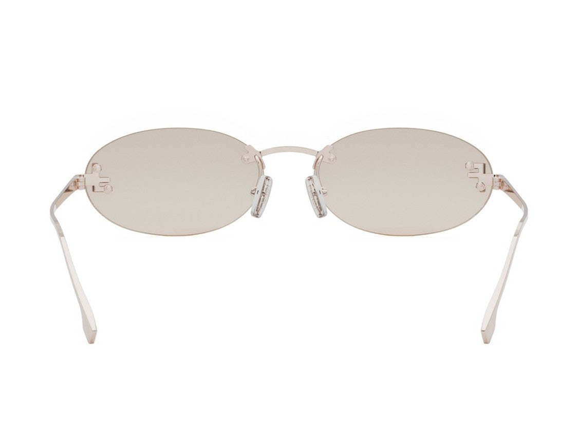 Fendi Fe4075us Round Thin Metal Sunglasses