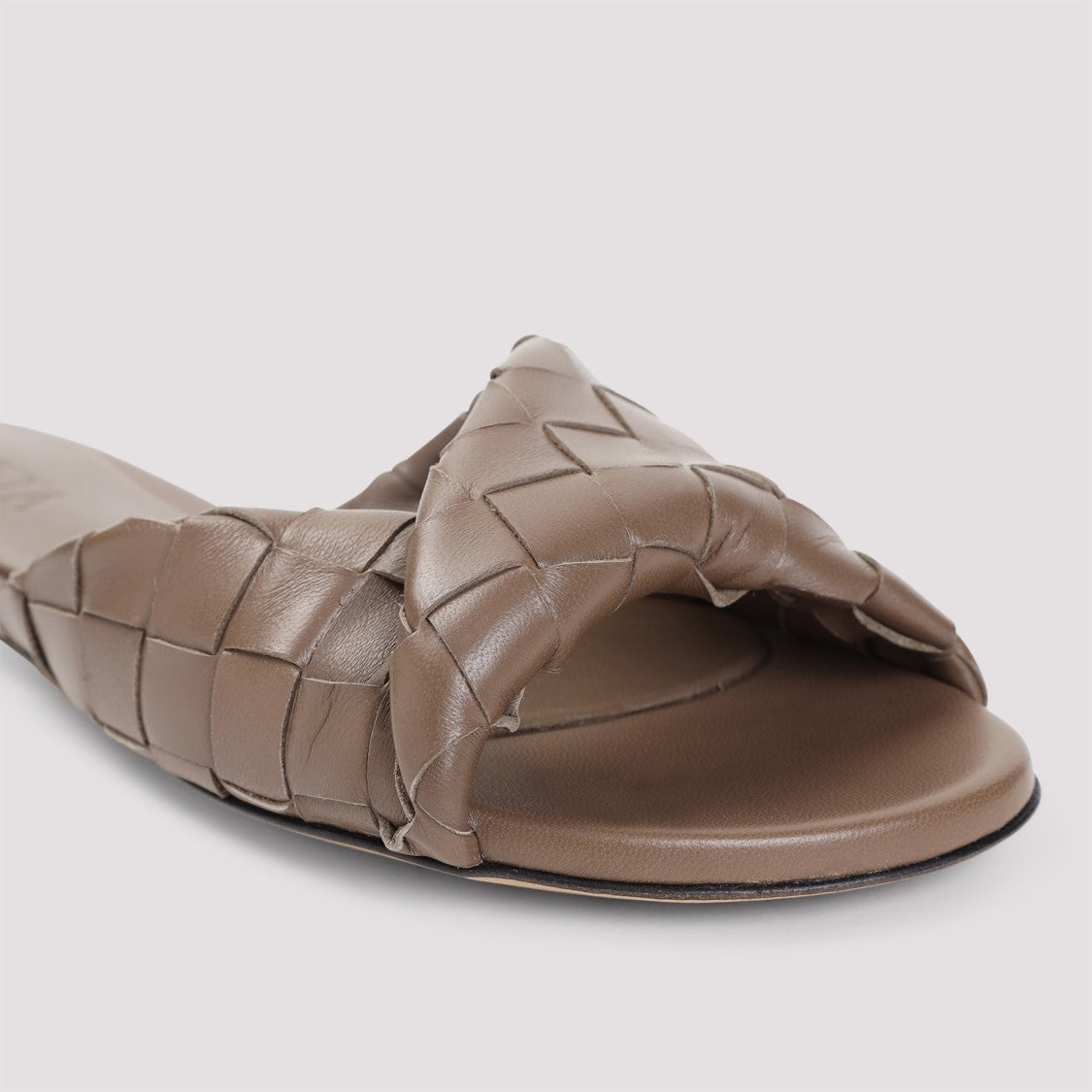 Bottega Veneta Blink Flap Brown Lamb Leather Sandals