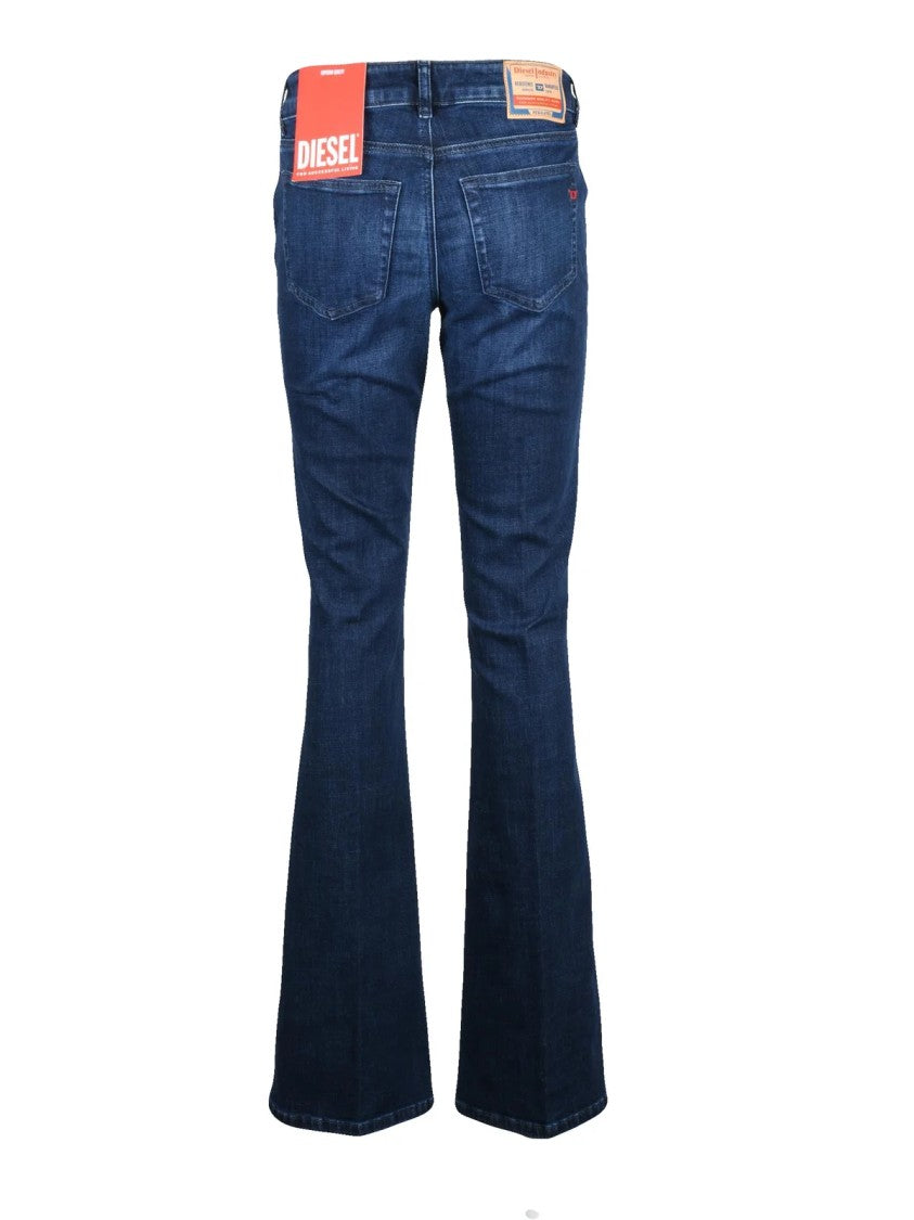 Diesel Blue Cotton-Blend D-Ebbey Bootcut Jeans