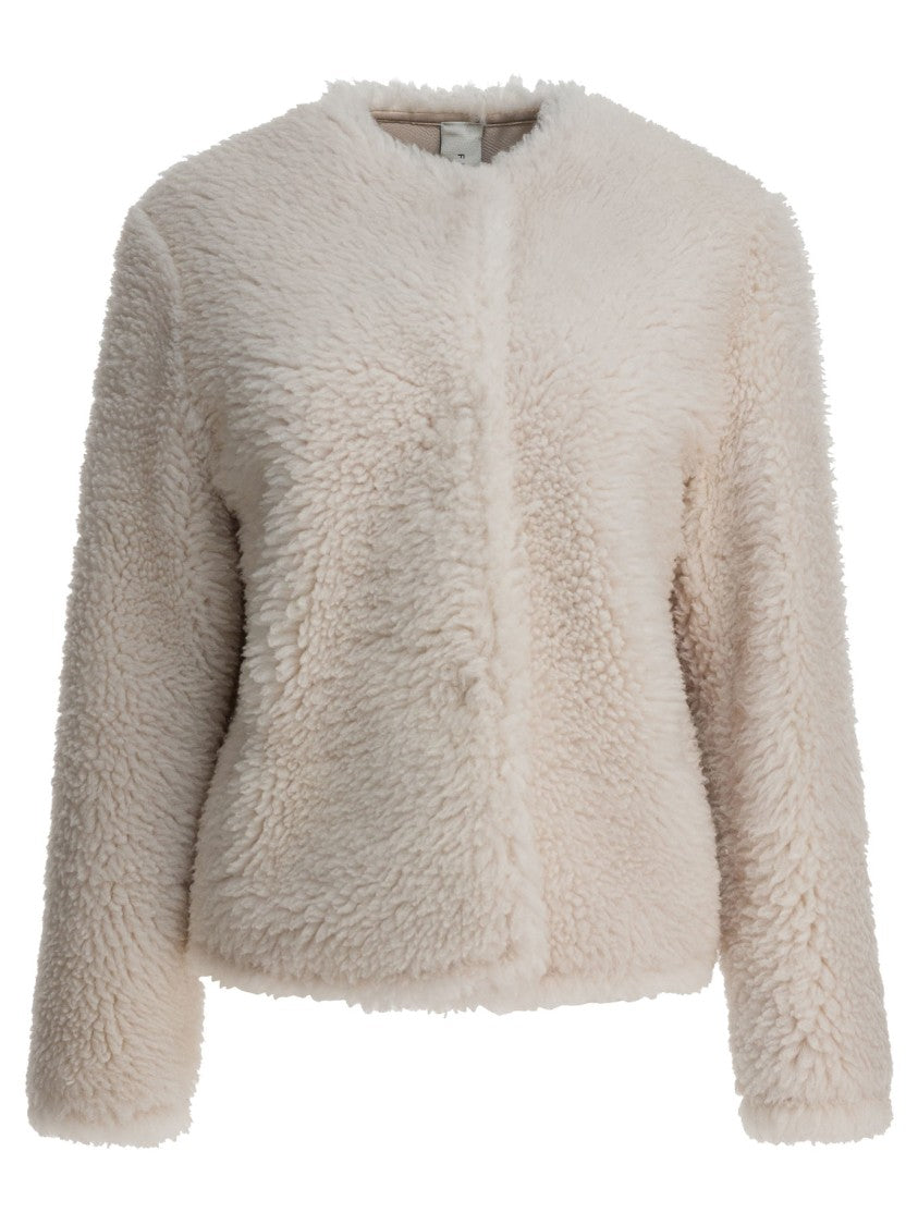 Furling By Giani Reversible Textured Shearling And Leather Jacket