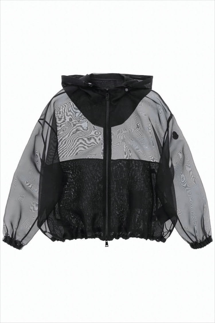 Moncler Translucent Lightweight Jacket With Voluminous Sleeves
