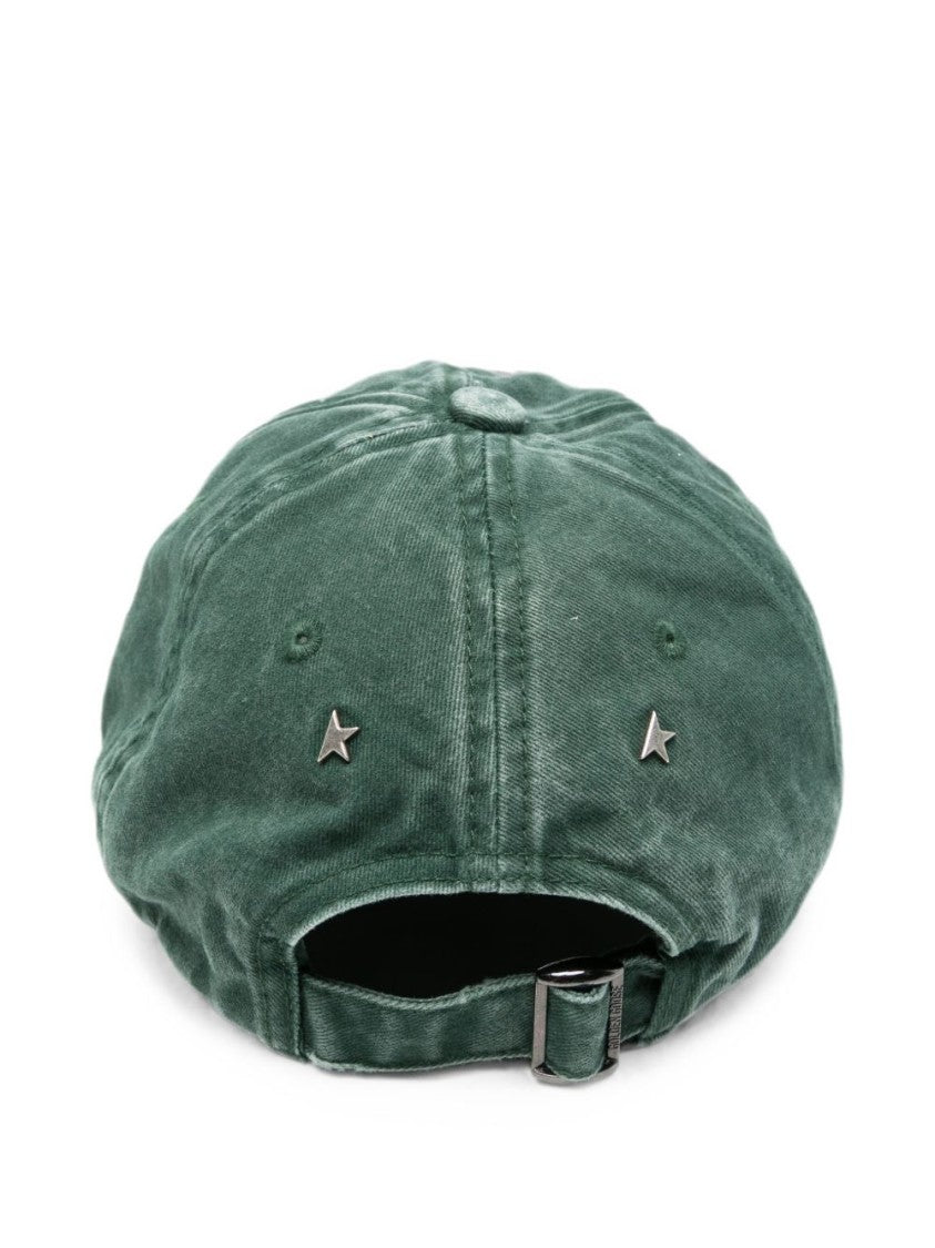 Golden Goose Green Silk-Blend Vintage Six-Panel Hat