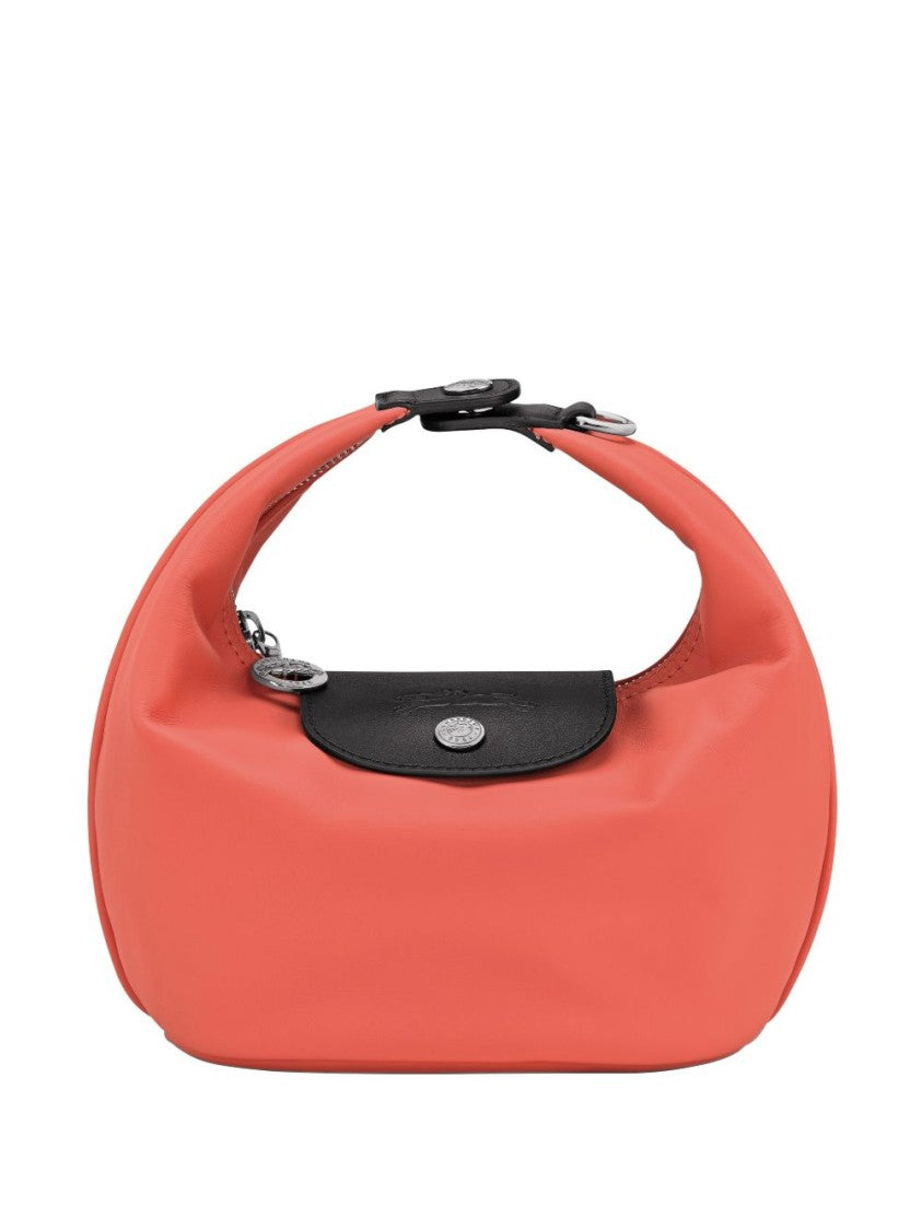 Longchamp Compact Rectangular Handbag With Flap Closure