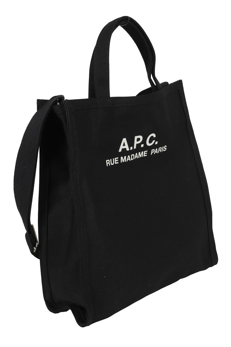 A.P.C. Black Cabas Recuperation Adjustable-Strap Cotton Tote Bag